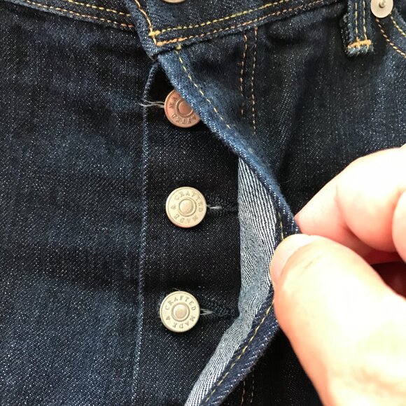 Levi's Made & Crafted Ruler Straight Jeans Men 36x31 Blue Button Fly Mid Rise - Picture 12 of 13